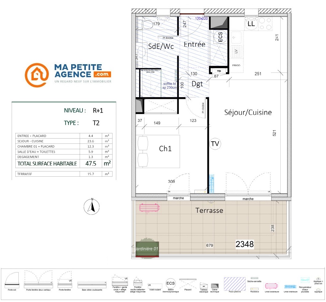 Appartement à vendre à JACOU 48 m² 222 500 € | Ma Petite Agence