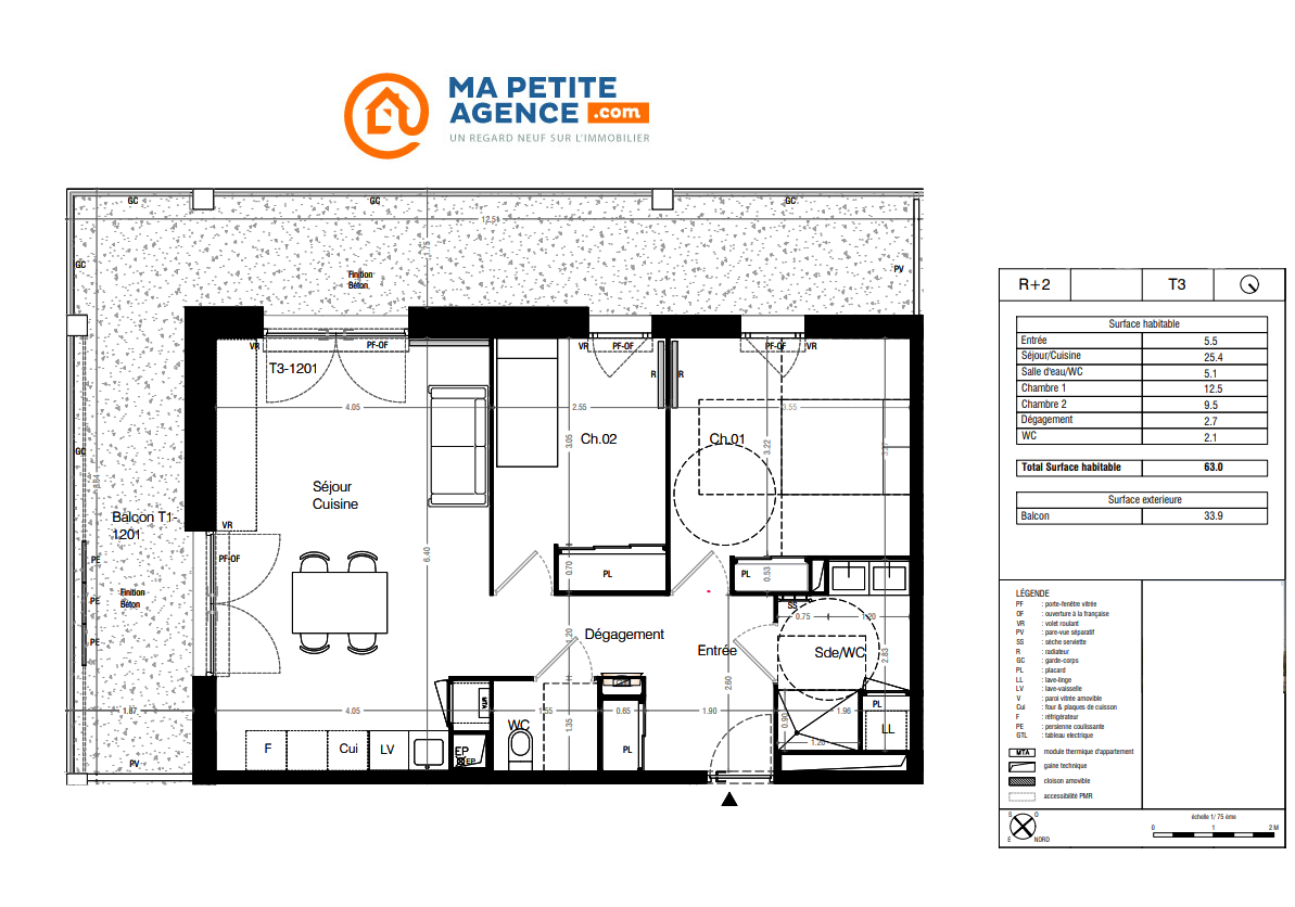 Appartement à vendre à Lormont 63 m² 220 664 &euro; | Ma Petite Agence