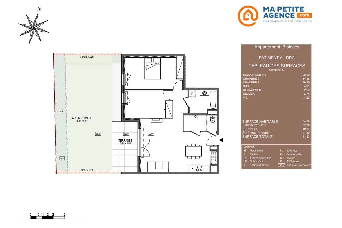 Appartement à vendre à Sciez 64 m² 298 000 € | Ma Petite Agence