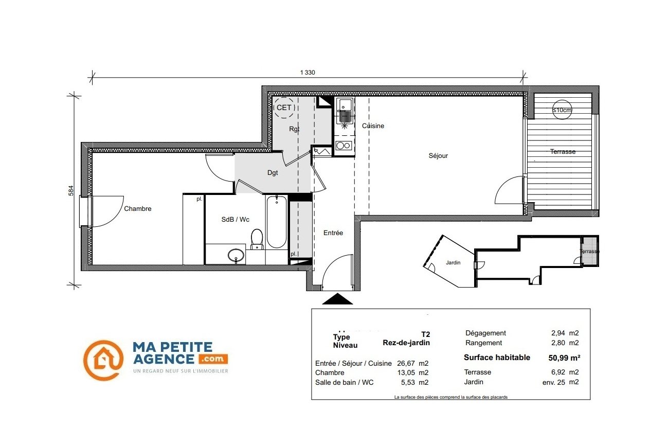 Appartement à vendre à Toulouse 51 m² 238 900 € | Ma Petite Agence