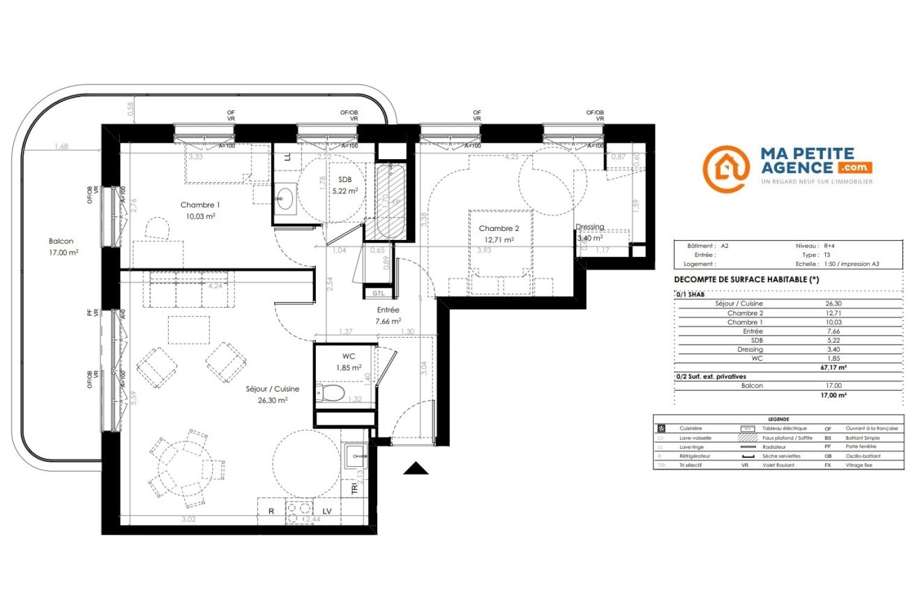Appartement à vendre à Lille 67 m² 263 750 € | Ma Petite Agence