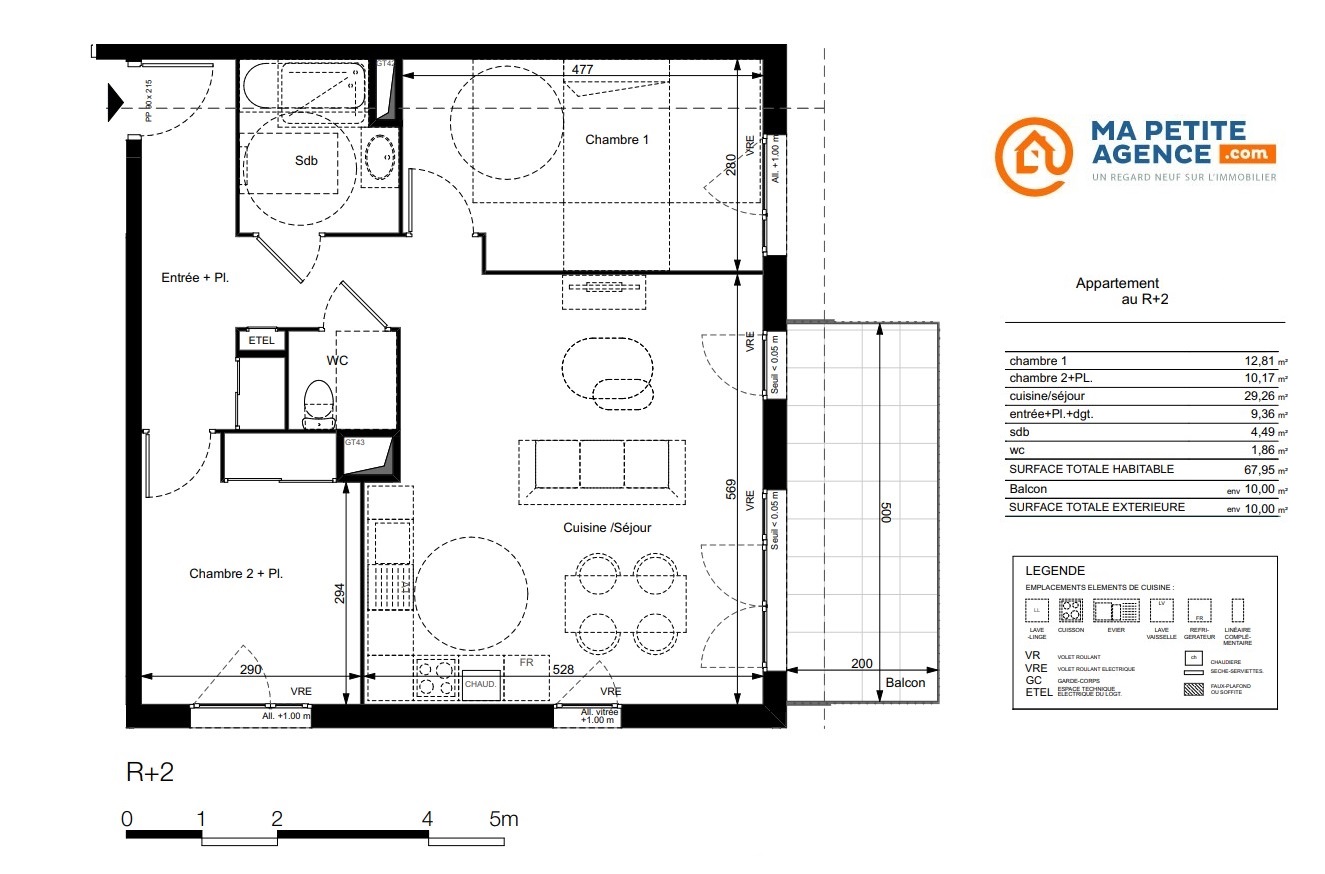 Appartement à vendre à SAINT-FERREOL 68 m² 283 500 &euro; | Ma Petite Agence
