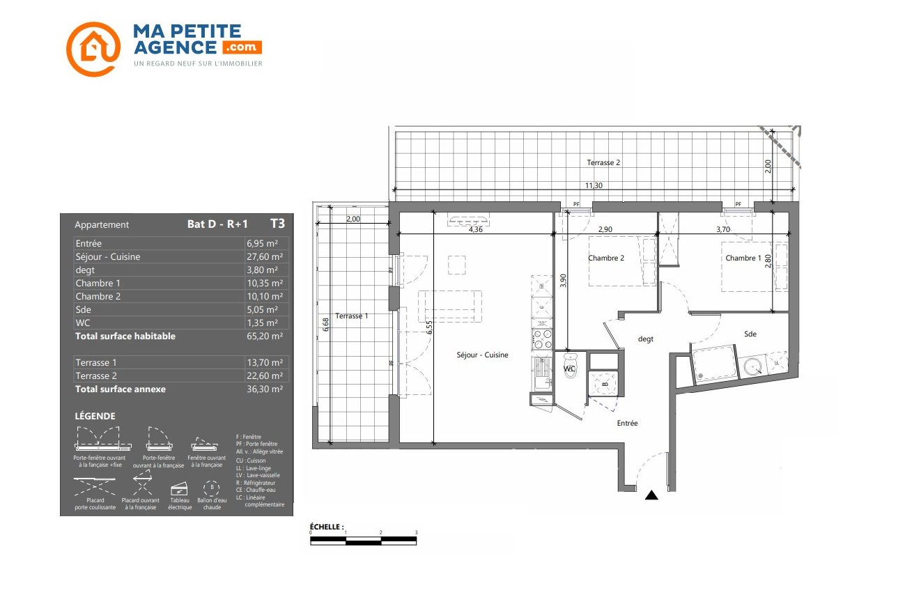 Appartement à vendre à Mèze 65 m² 334 000 € | Ma Petite Agence