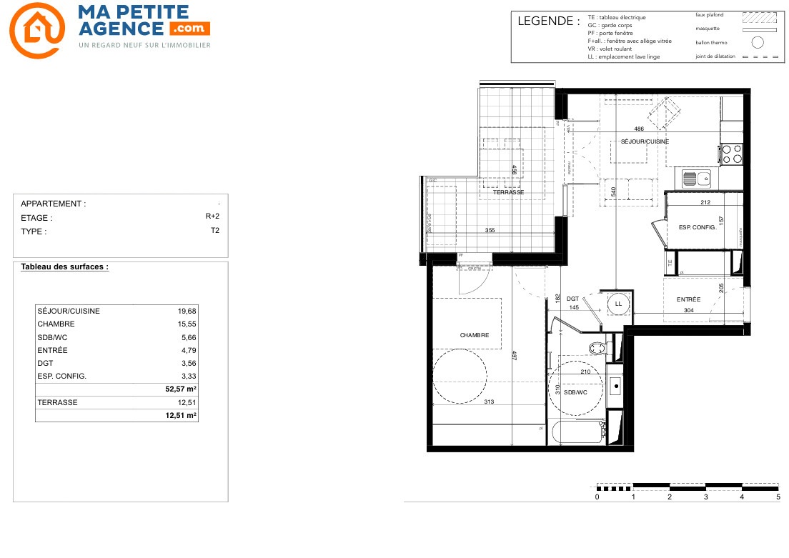 Appartement à vendre à CASTRIES 52 m² 233 000 € | Ma Petite Agence