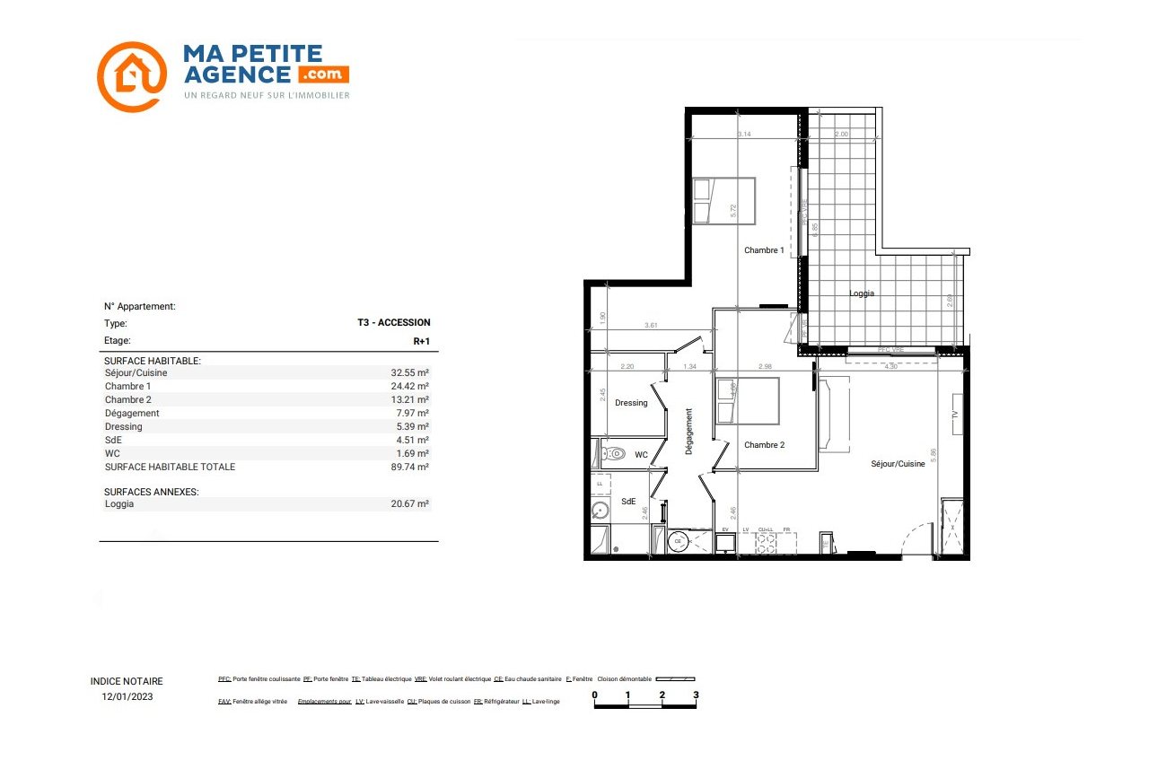 Appartement à vendre à Frontignan 90 m² 311 570 € | Ma Petite Agence