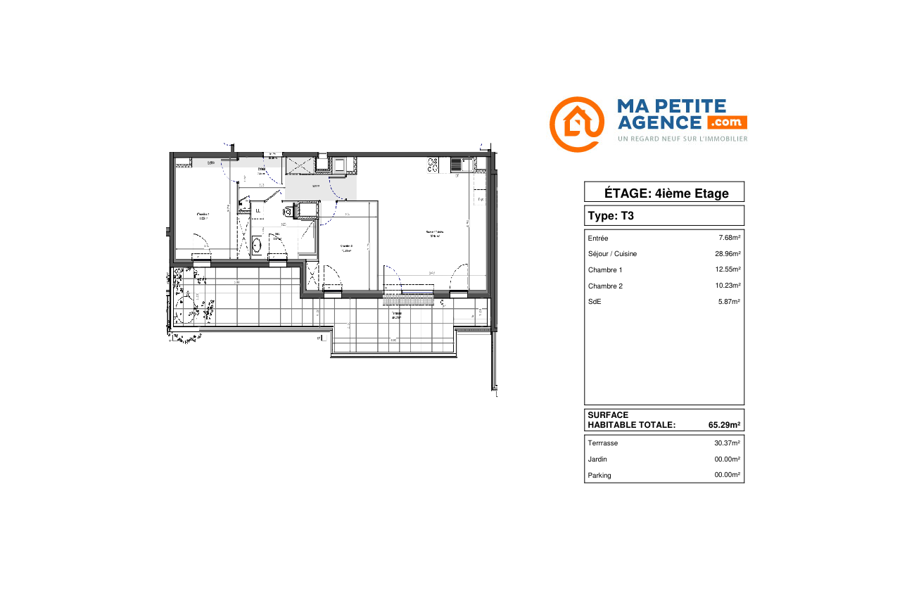 Appartement à vendre à Fontaine-lès-Dijon 65 m² 284 307 € | Ma Petite Agence