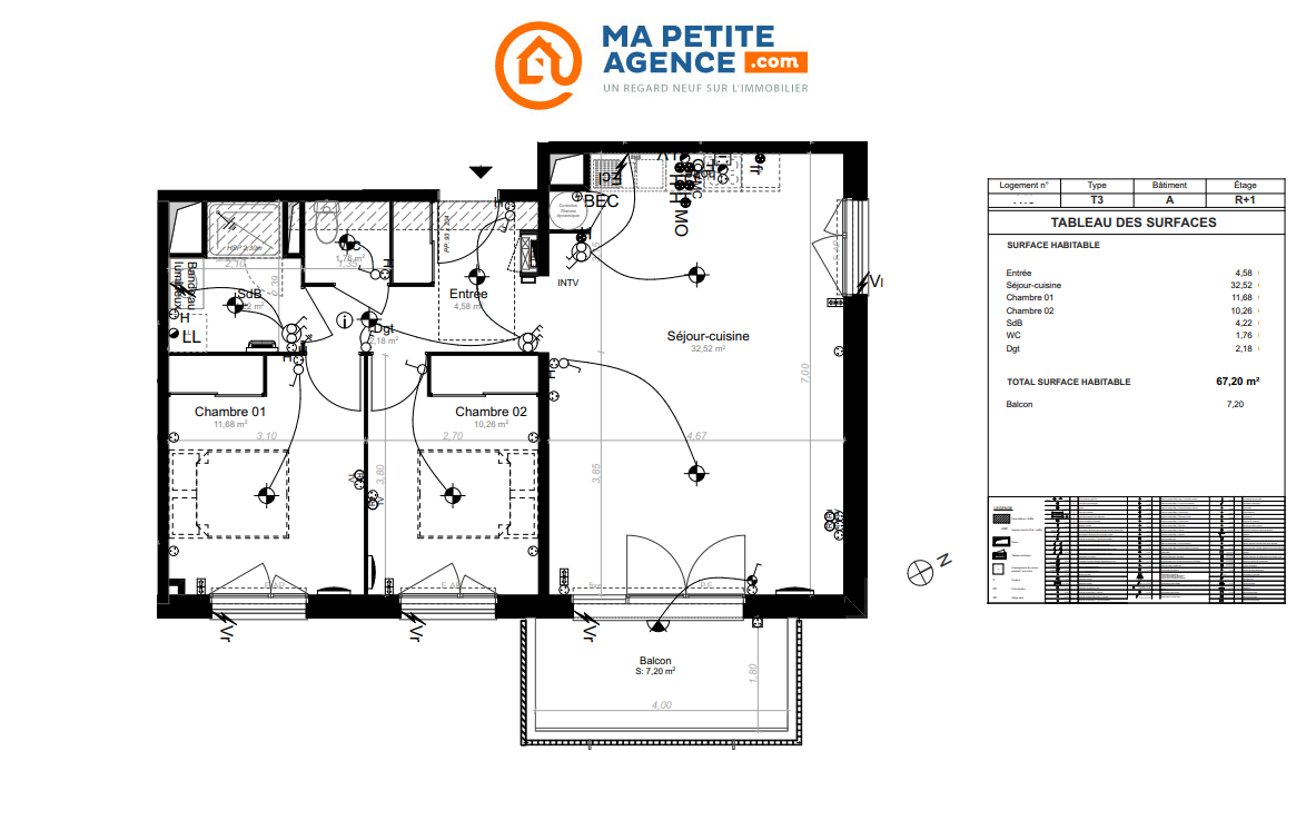Appartement à vendre à LE TAILLAN-MEDOC 67 m² 189 000 &euro; | Ma Petite Agence