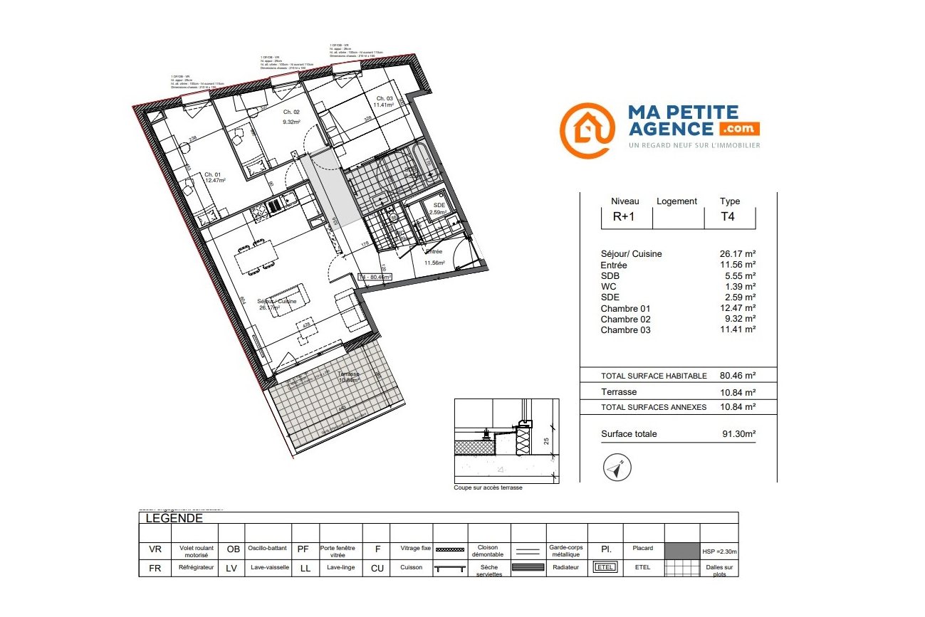 Appartement à vendre à Douai 80 m² 252 000 € | Ma Petite Agence
