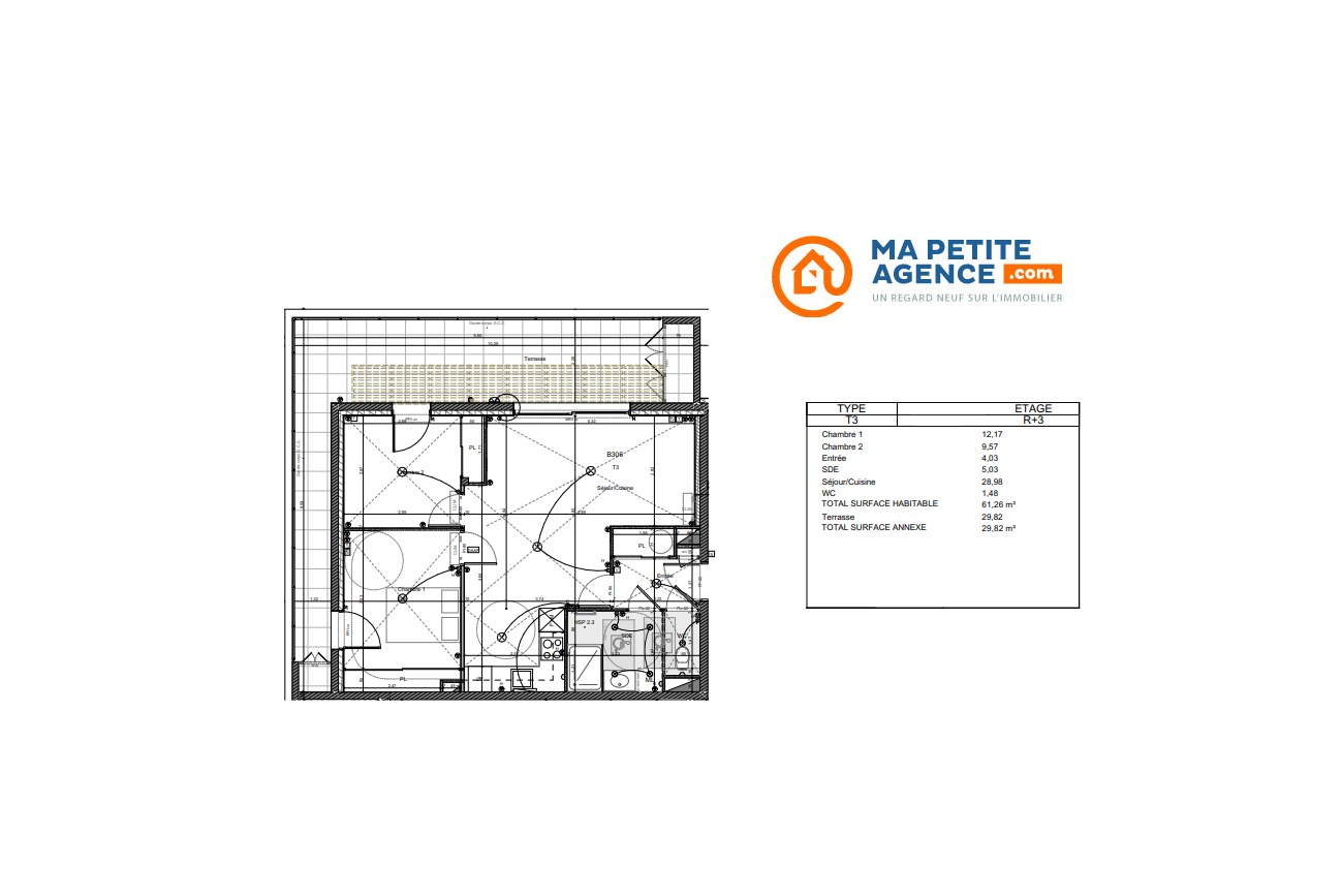 Appartement à vendre à Frontignan 61 m² 288 000 € | Ma Petite Agence