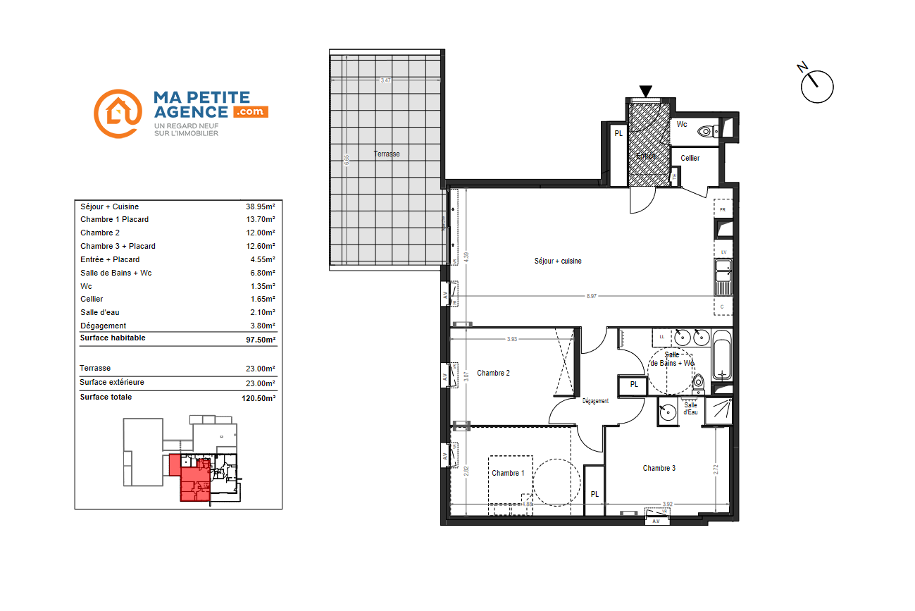 Appartement à vendre à Montpellier 97 m² 401 000 &euro; | Ma Petite Agence