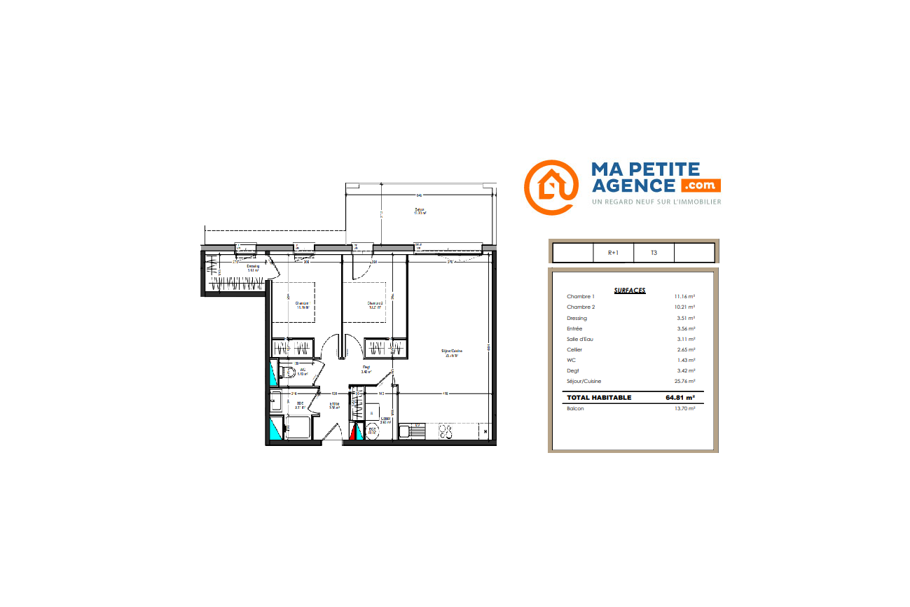 Appartement à vendre à Léon 65 m² 243 000 € | Ma Petite Agence