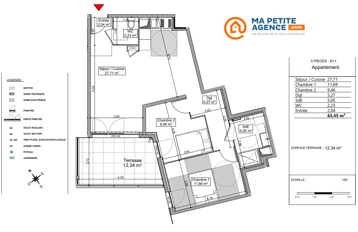 Appartement à vendre à Vitrolles 63 m² 278 000 &euro; | Ma Petite Agence