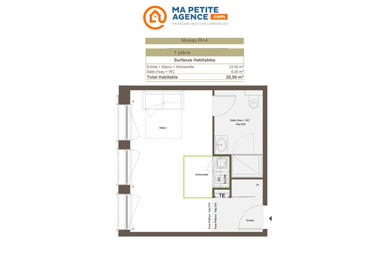 Appartement à vendre à Bordeaux 30 m² 212 000 &euro; | Ma Petite Agence