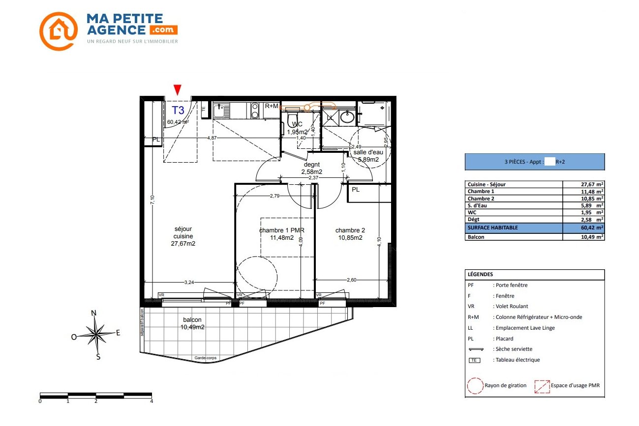 Appartement à vendre à Agde 60 m² 262 000 € | Ma Petite Agence
