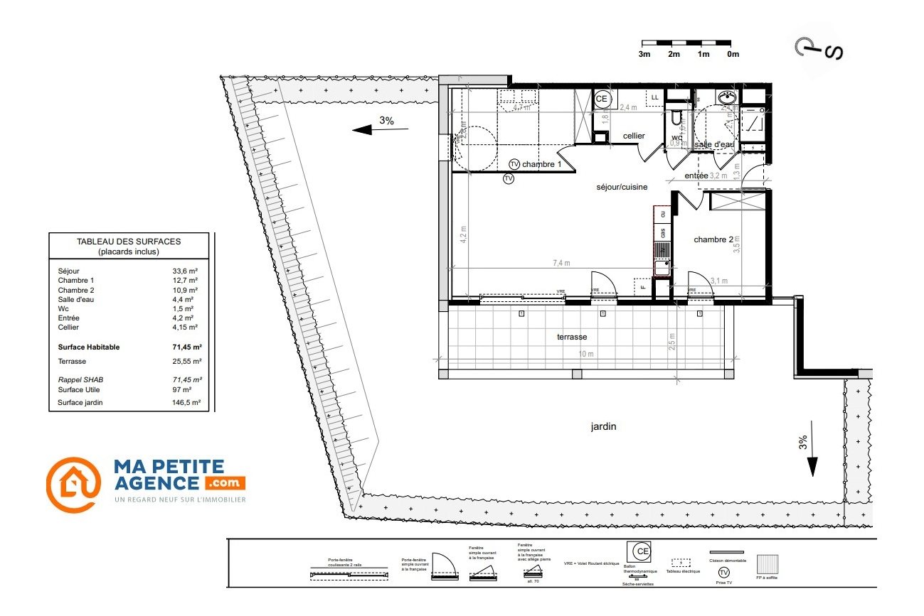 Appartement à vendre à Saint-Aunès 71 m² 341 900 € | Ma Petite Agence