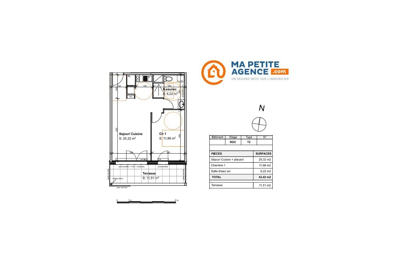 Appartement à vendre à Angers 43 m² 210 300 € | Ma Petite Agence