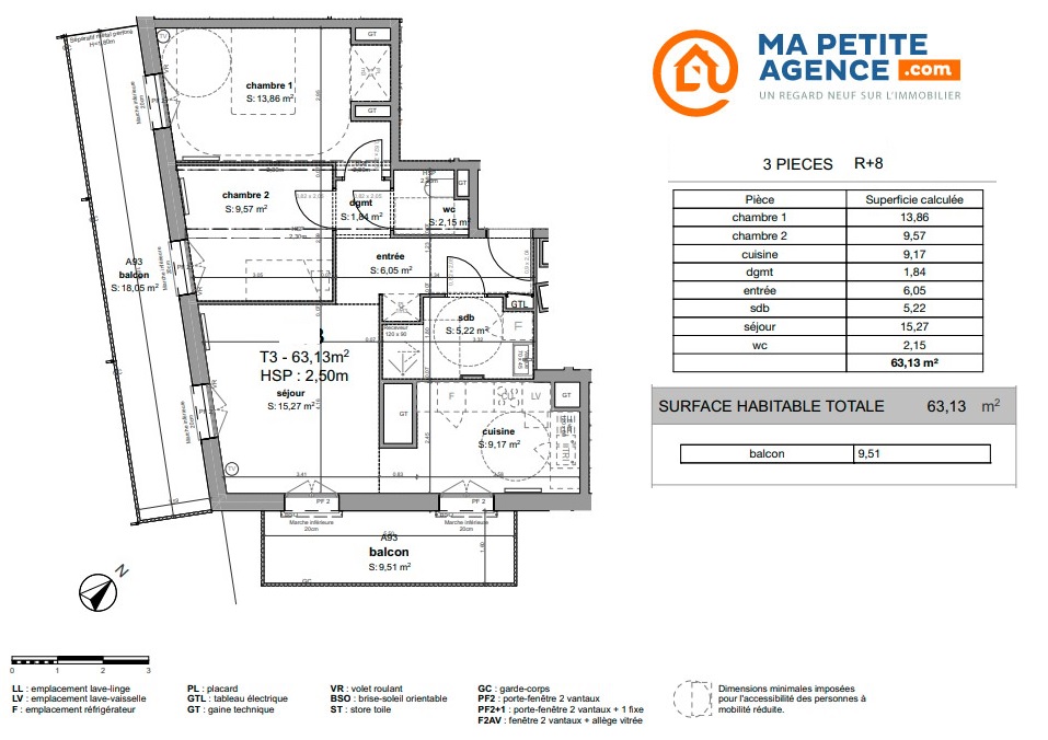 Appartement à vendre à Bordeaux 63 m² 294 169 € | Ma Petite Agence