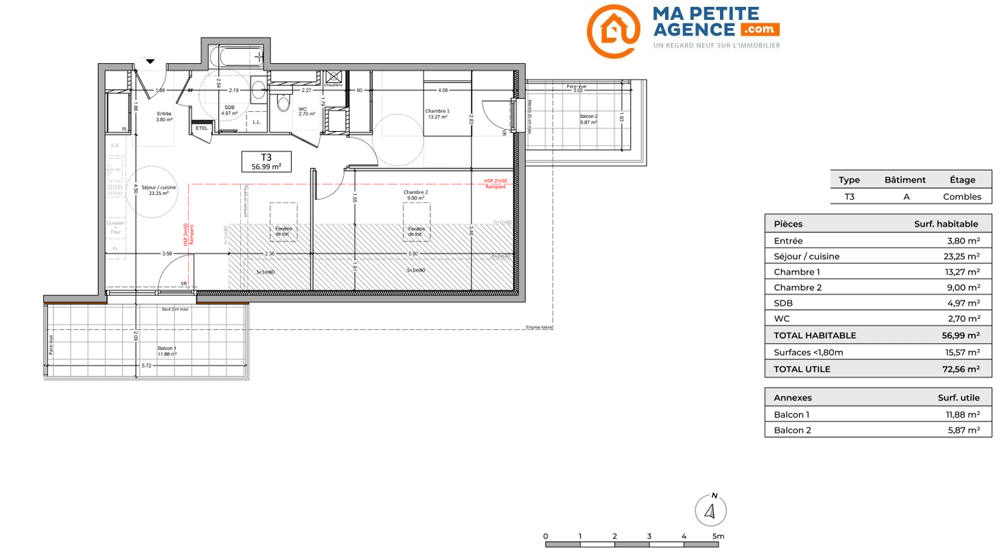 Appartement à vendre à Duingt 57 m² 409 900 &euro; | Ma Petite Agence