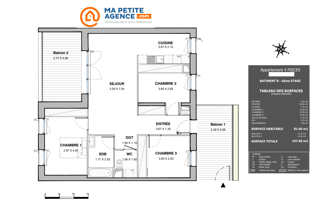 Appartement à vendre à Montpellier 84 m² 463 000 € | Ma Petite Agence