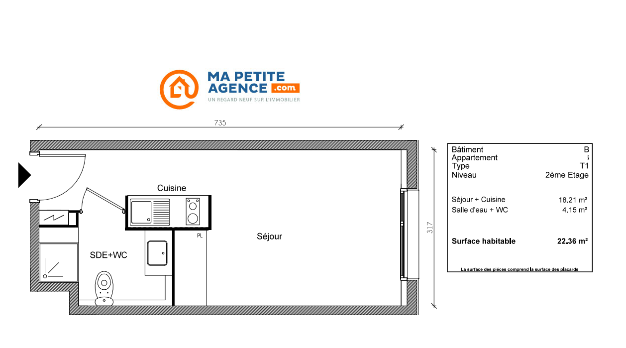 Appartement à vendre à Toulouse 22 m² 142 900 &euro; | Ma Petite Agence