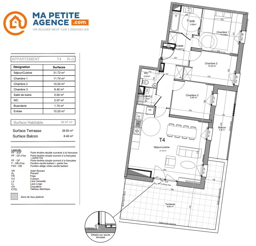 Appartement à vendre à Croix 82 m² 354 000 &euro; | Ma Petite Agence