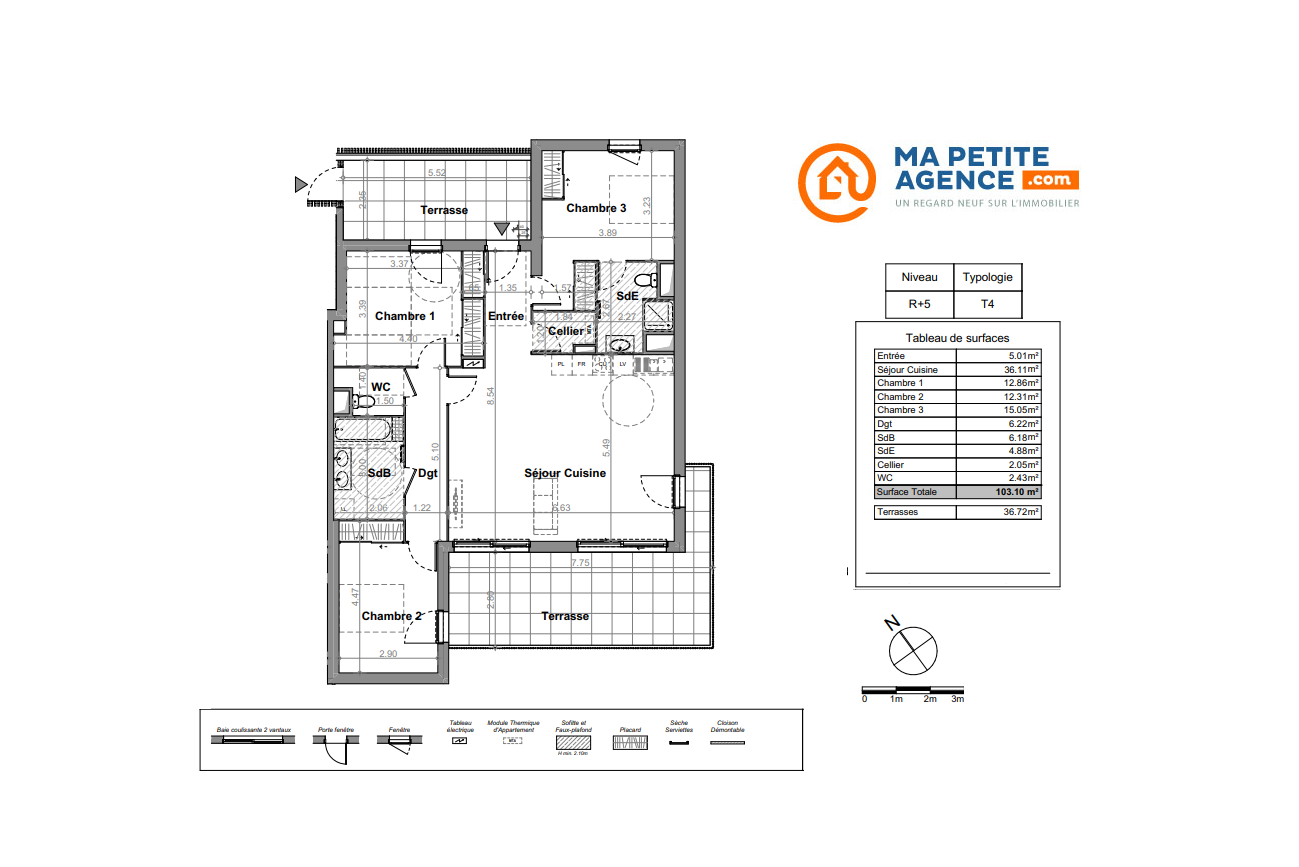 Appartement à vendre à Castelnau-le-Lez 103 m² 454 000 € | Ma Petite Agence