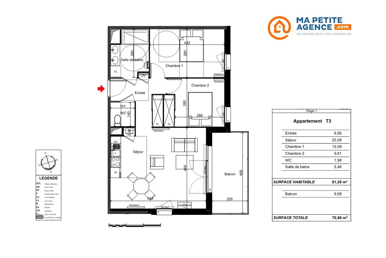 Appartement à vendre à Le Haillan 61 m² 304 690 &euro; | Ma Petite Agence