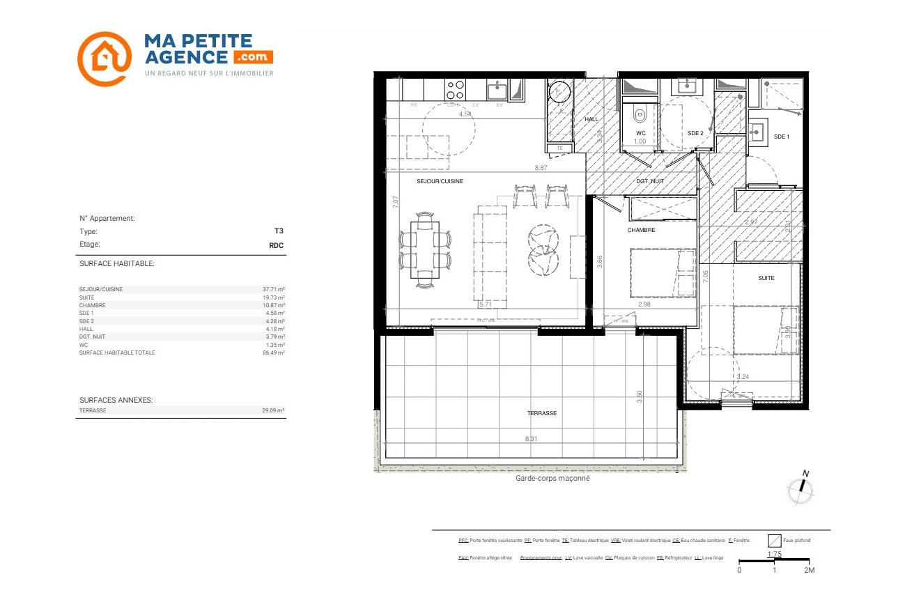 Appartement à vendre à Baillargues 86 m² 450 000 € | Ma Petite Agence