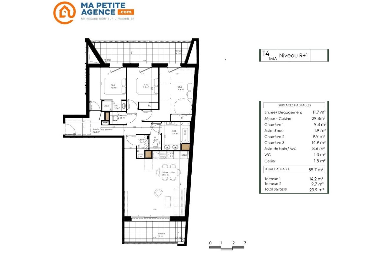 Appartement à vendre à Pessac 88 m² 489 000 &euro; | Ma Petite Agence