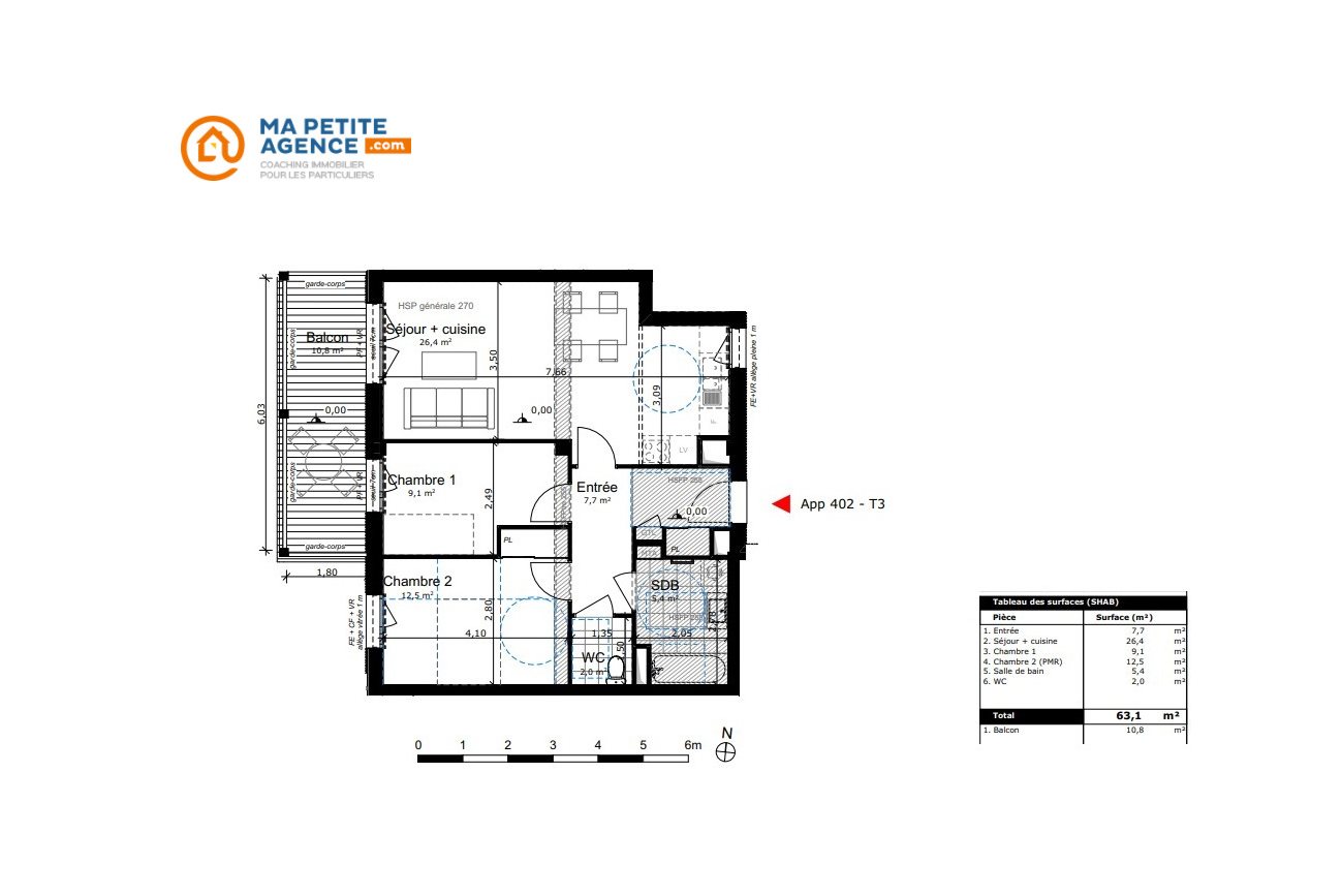 Appartement à vendre à Nantes 63 m² 374 000 &euro; | Ma Petite Agence