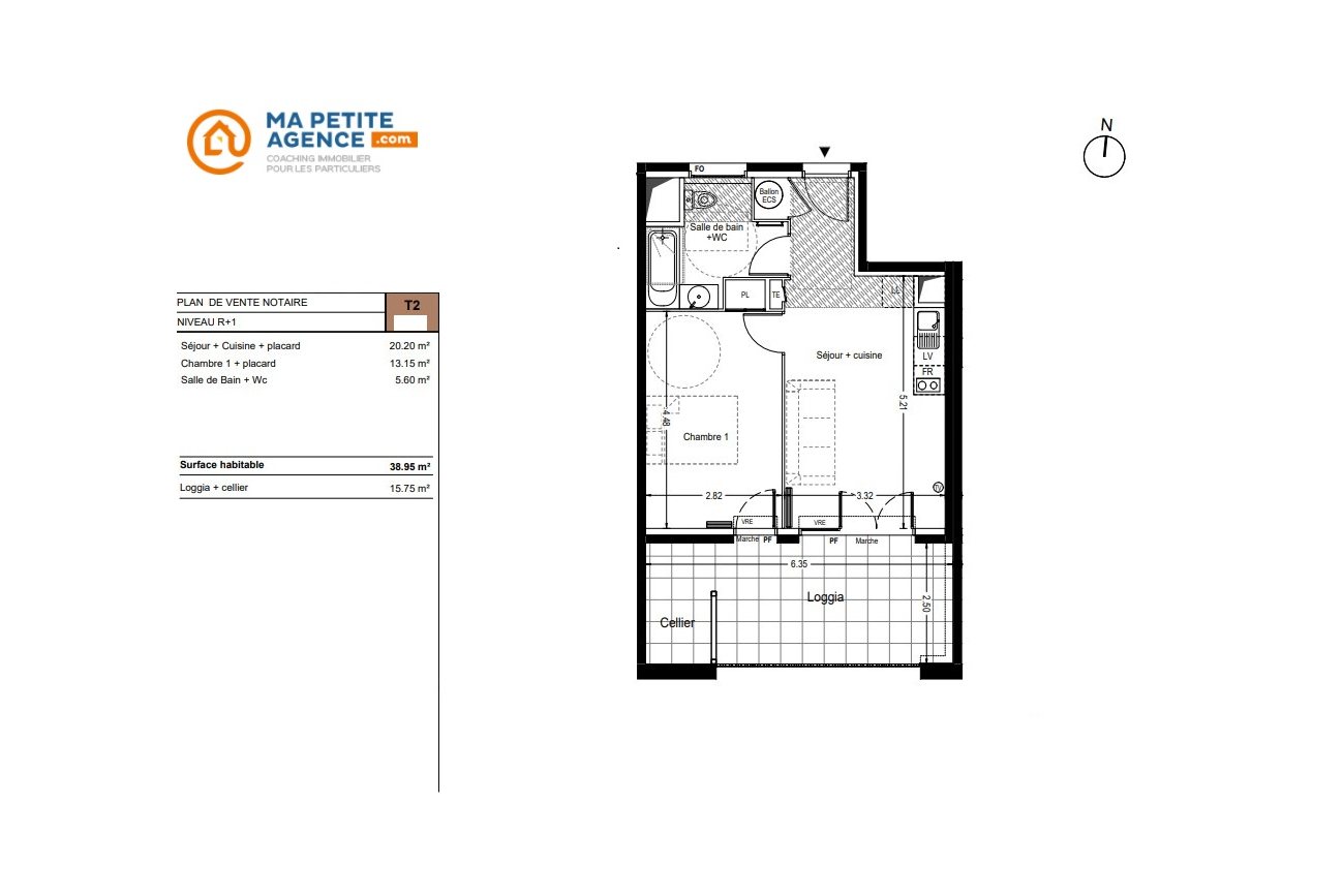 Appartement à vendre à LUNEL 39 m² 163 000 € | Ma Petite Agence