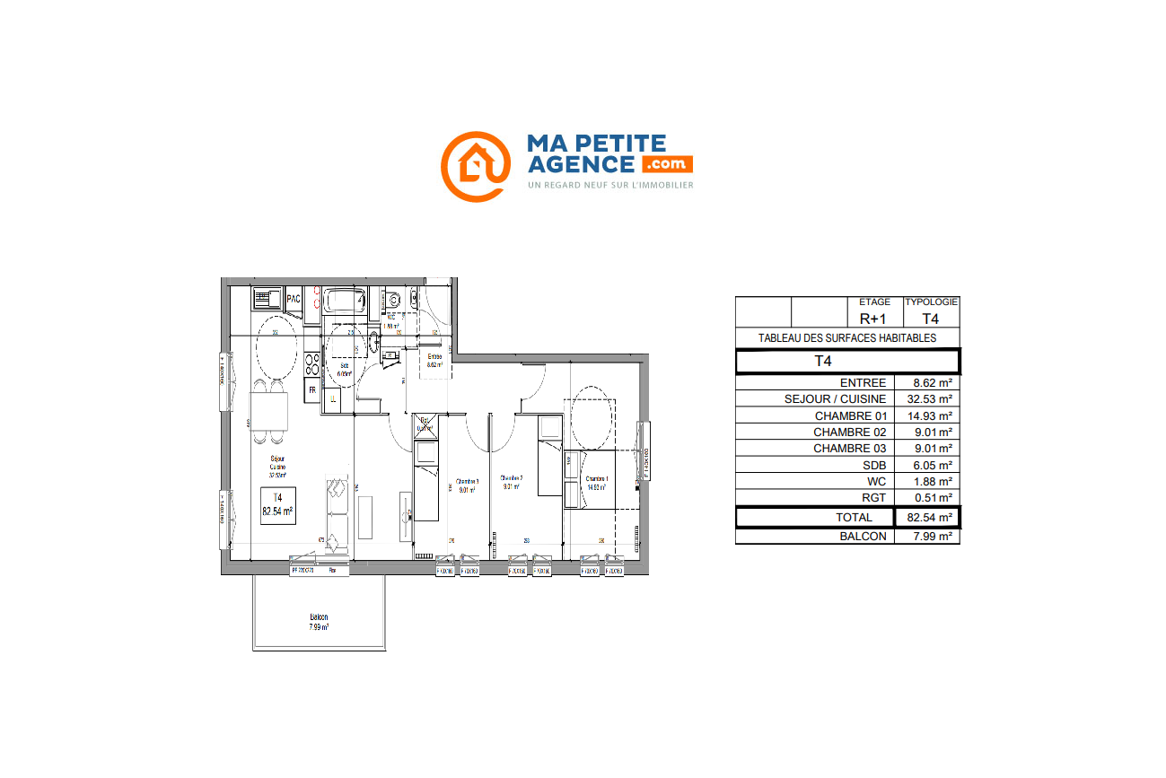 Appartement à vendre à Seclin 82 m² 335 000 € | Ma Petite Agence