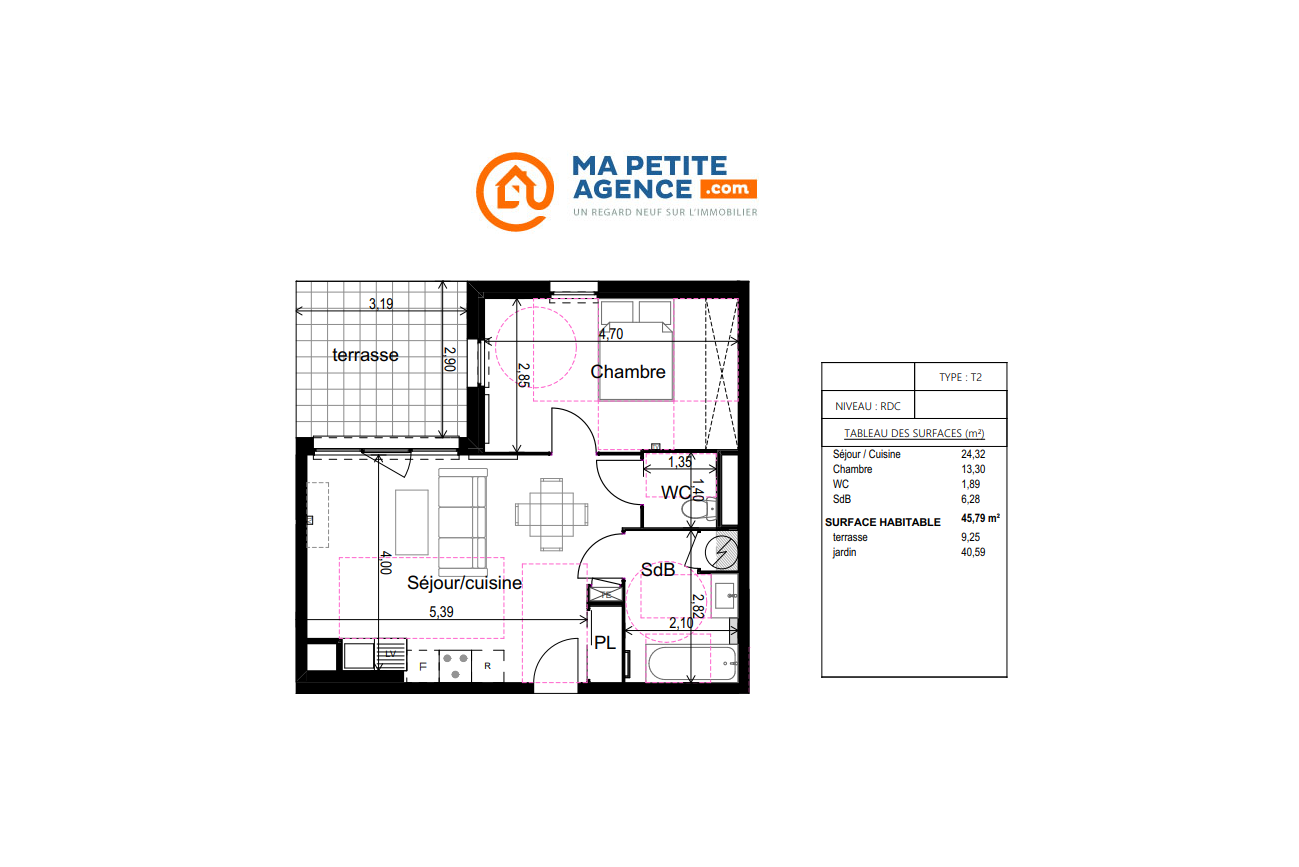 Appartement à vendre à Vias 46 m² 209 100 € | Ma Petite Agence