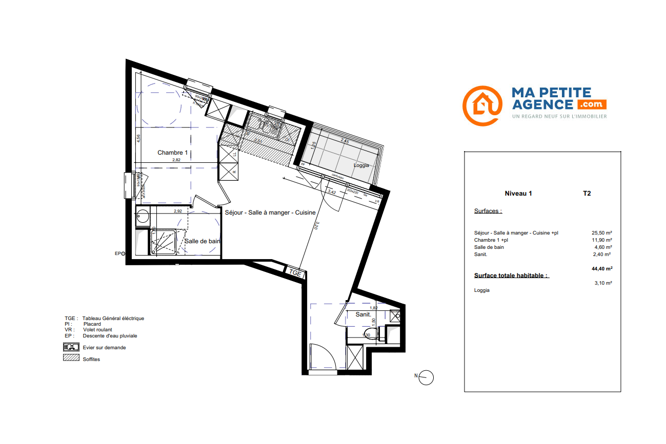 Appartement à vendre à TOULOUSE 44 m² 214 077 € | Ma Petite Agence