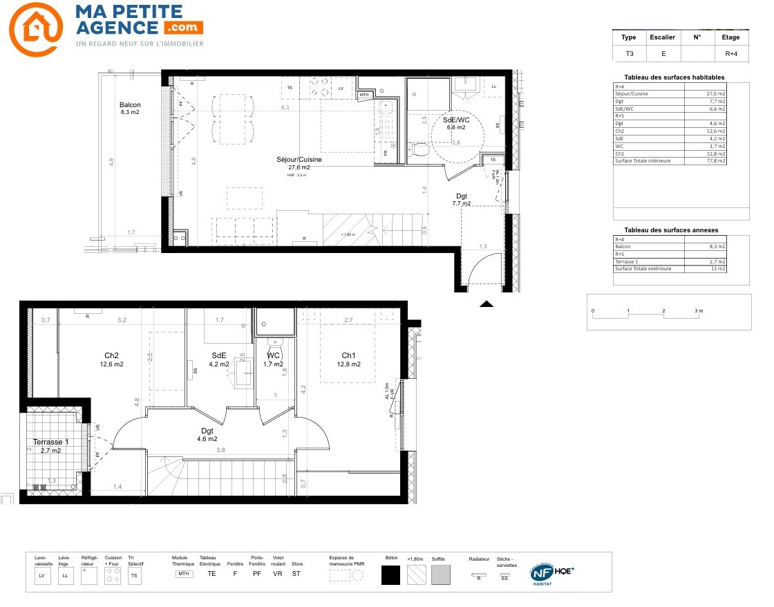 Appartement à vendre à BORDEAUX 78 m² 384 000 € | Ma Petite Agence