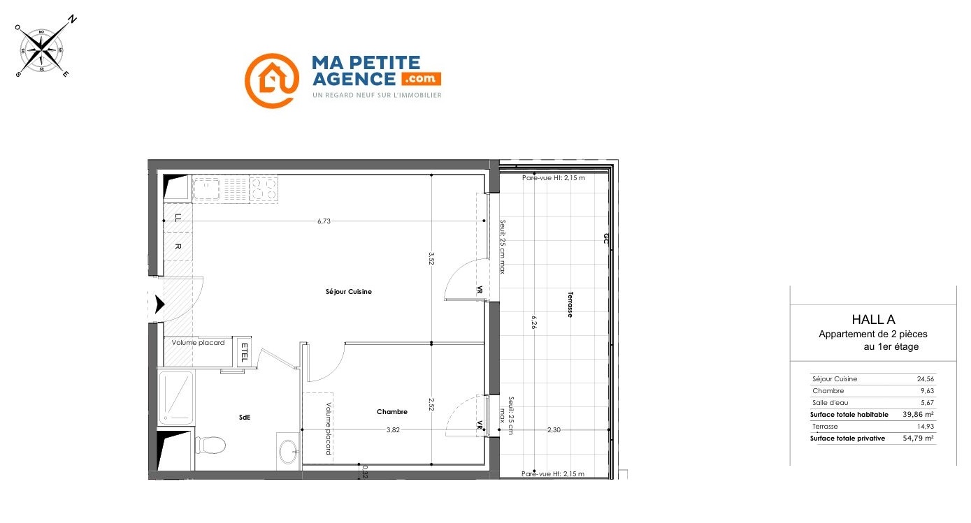Appartement à vendre à Saint-Brès 40 m² 179 000 € | Ma Petite Agence