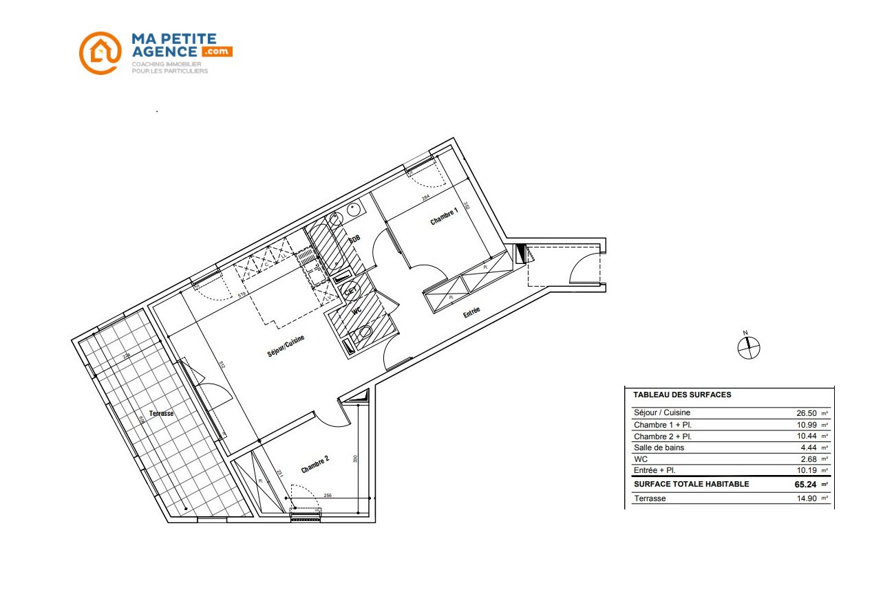 Appartement à vendre à Lunel 65 m² 266 388 &euro; | Ma Petite Agence