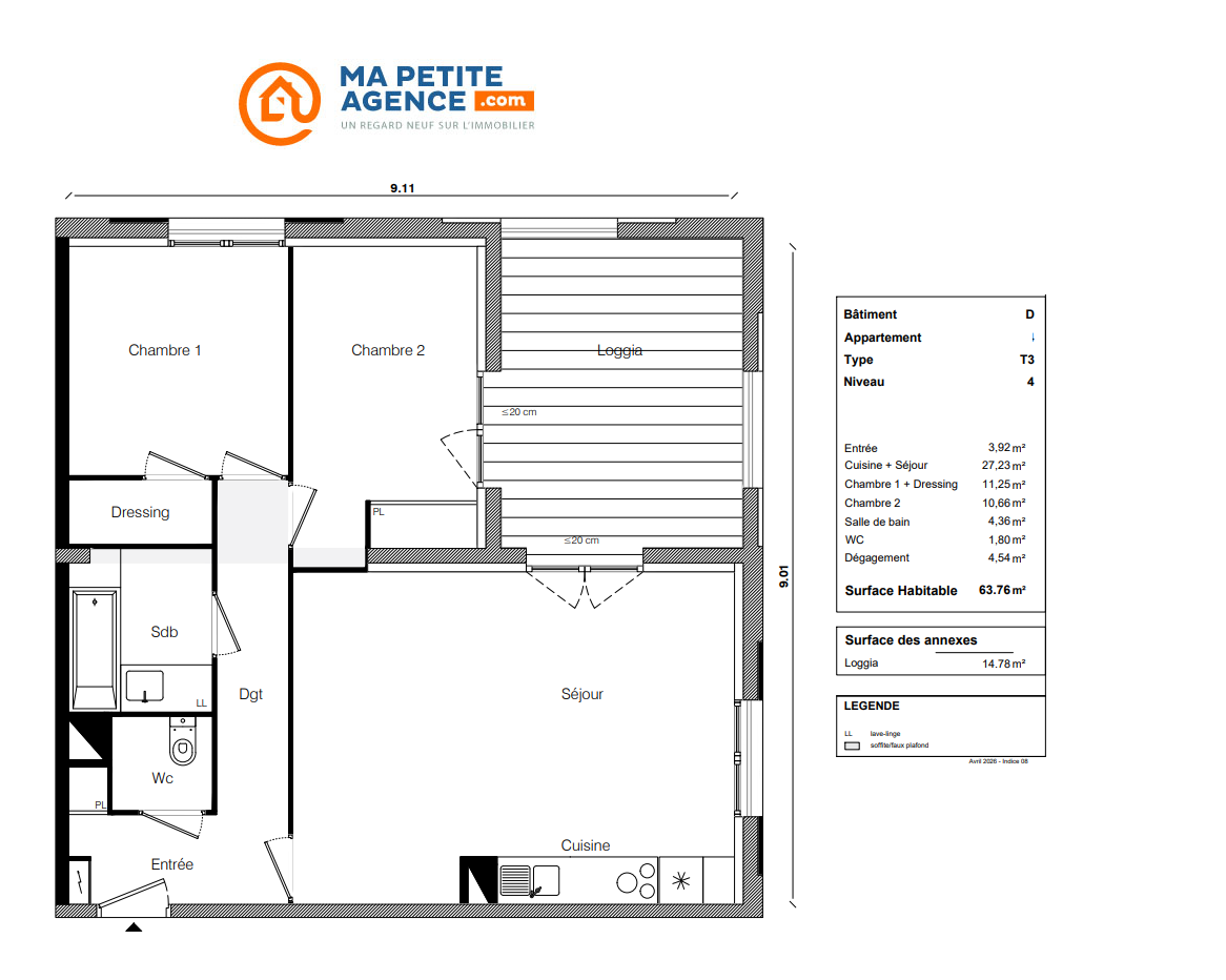 Appartement à vendre à Toulouse 64 m² 262 900 € | Ma Petite Agence