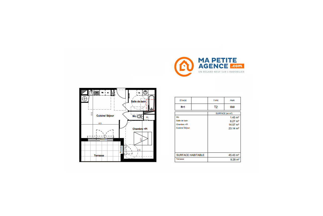 Appartement à vendre à Béziers 45 m² 177 400 € | Ma Petite Agence