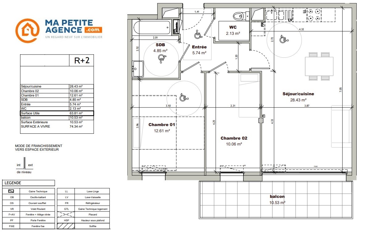 Appartement à vendre à Tourcoing 64 m² 198 692 &euro; | Ma Petite Agence