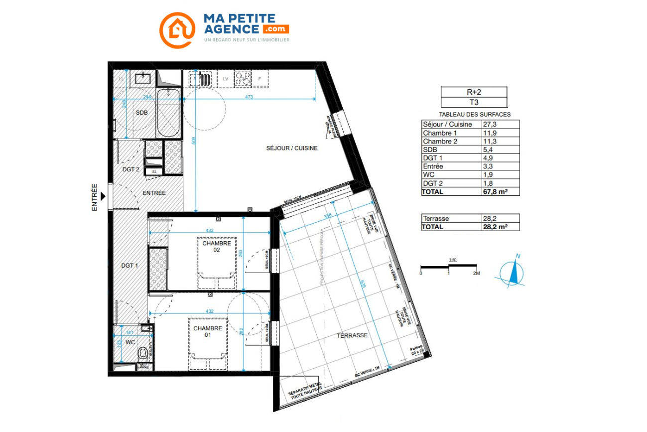 Appartement à vendre à Saint-Clément-de-Rivière 68 m² 451 000 &euro; | Ma Petite Agence