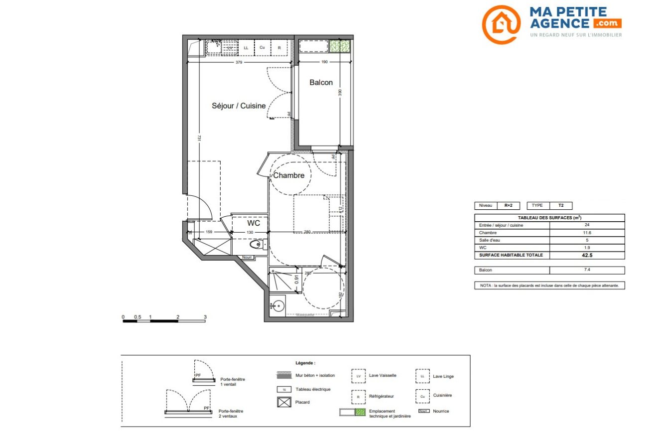 Appartement à vendre à Béziers 42 m² 101 104 € | Ma Petite Agence