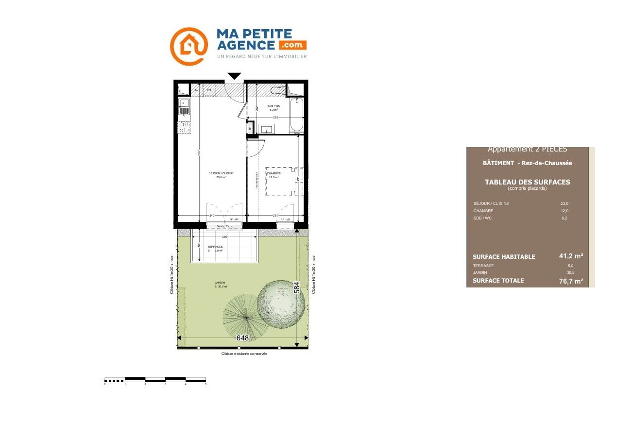 Appartement à vendre à Ambarès-et-Lagrave 41 m² 178 000 &euro; | Ma Petite Agence