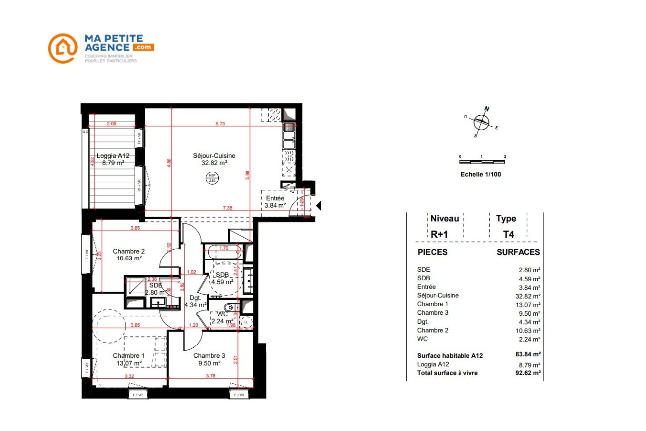 Appartement à vendre à Angers 84 m² 261 421 € | Ma Petite Agence