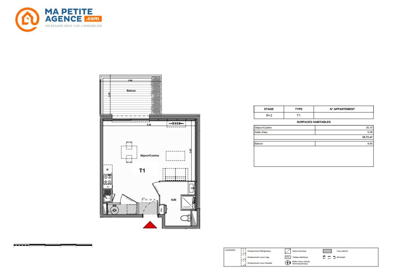 Appartement à vendre à Agde 34 m² 202 988 € | Ma Petite Agence