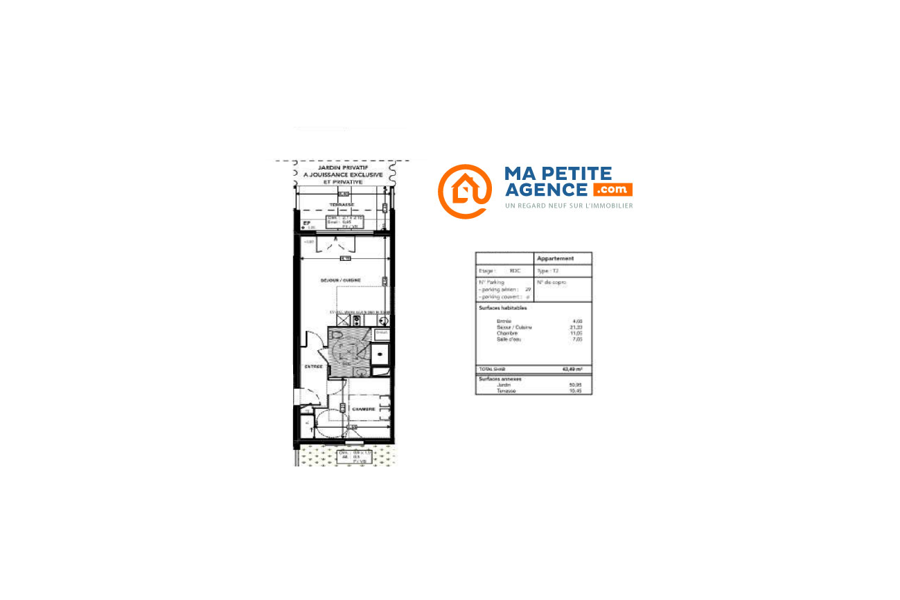 Appartement à vendre à Soustons 43 m² 224 000 € | Ma Petite Agence