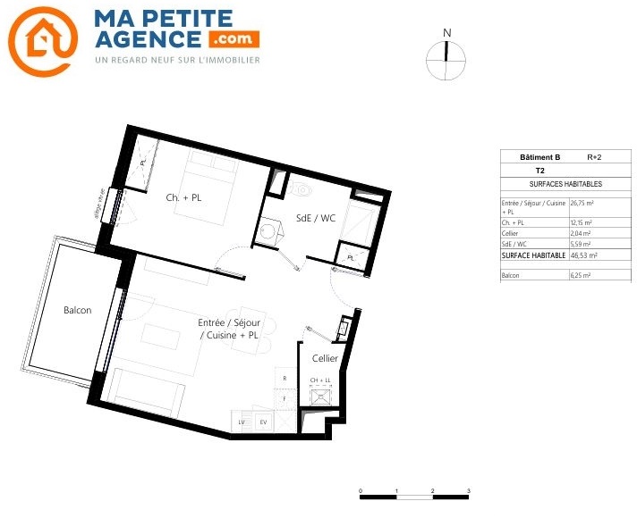 Appartement à vendre à Blagnac 47 m² 245 900 € | Ma Petite Agence