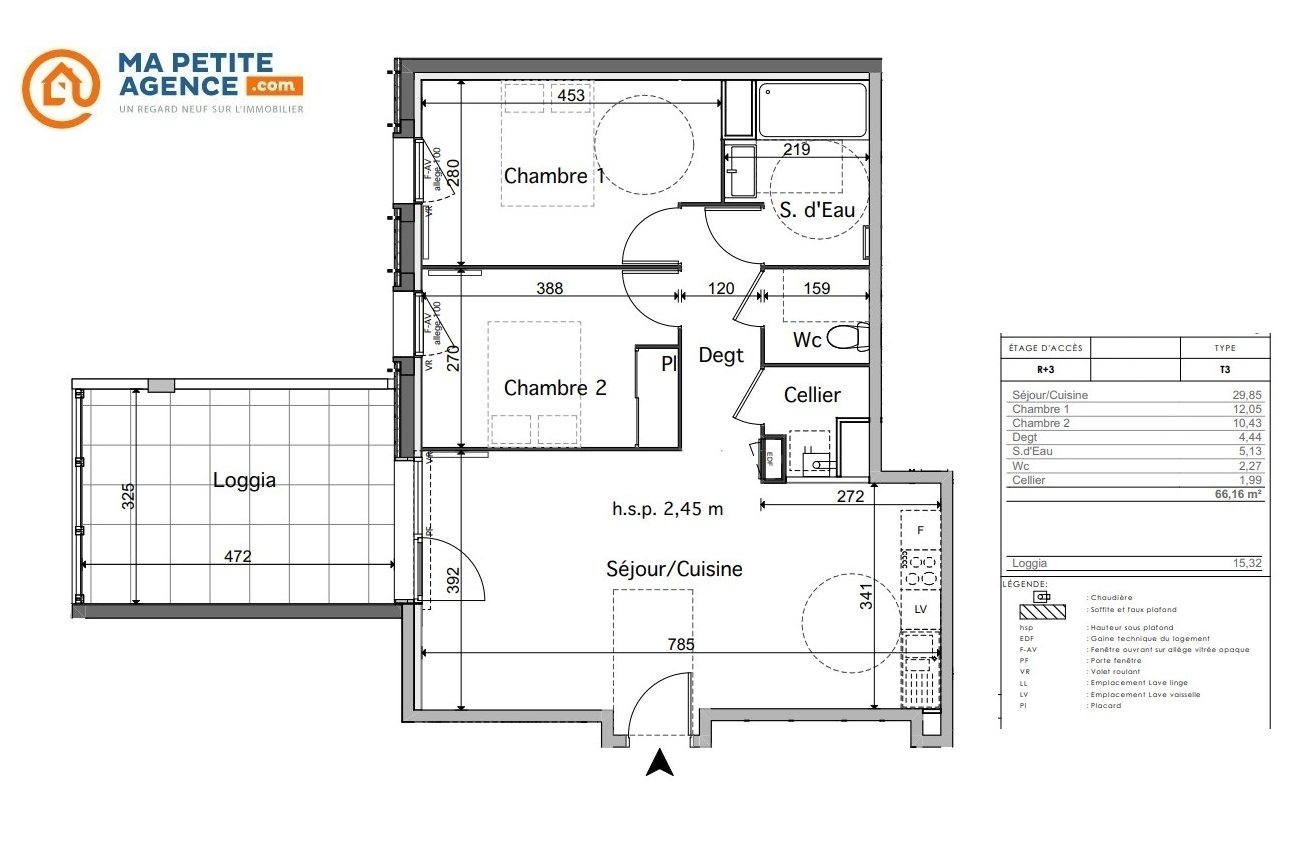 Appartement à vendre à Talence 66 m² 335 000 &euro; | Ma Petite Agence