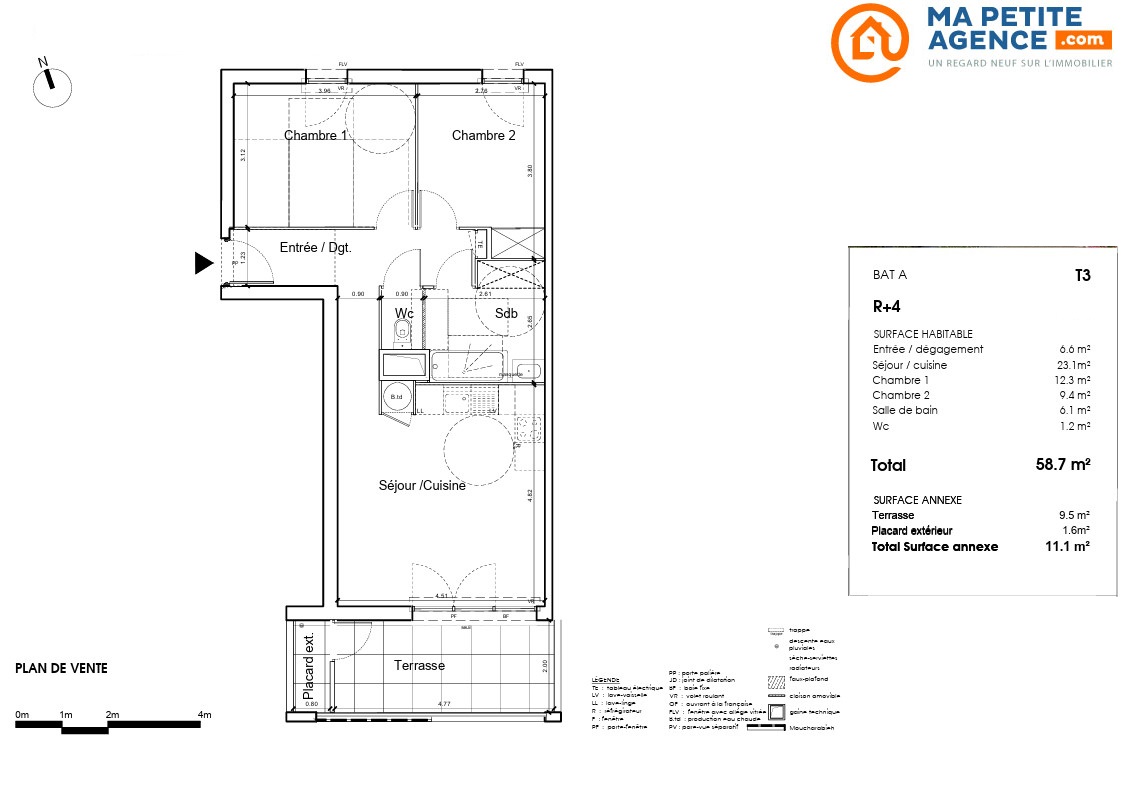 Appartement à vendre à Marseille 14 59 m² 217 000 € | Ma Petite Agence