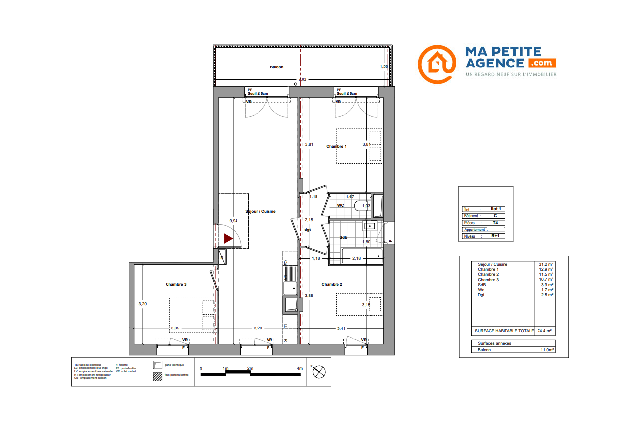 Appartement à vendre à Dijon 74 m² 275 000 € | Ma Petite Agence